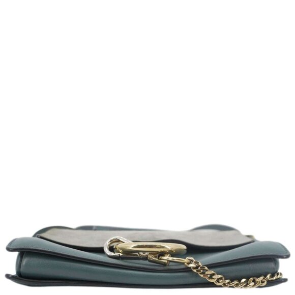 Chloe  Faye Small Suede Shoulder Bag Gray - Picture 7 of 16